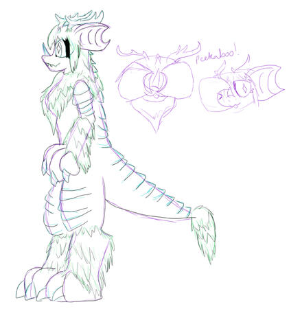 A sketchy sketch of Tsurarah the Baragon!