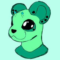 Orbit, the alien boba panda!